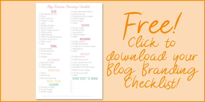 Blog branding checklist - how to brand your blog, what to brand on your blog