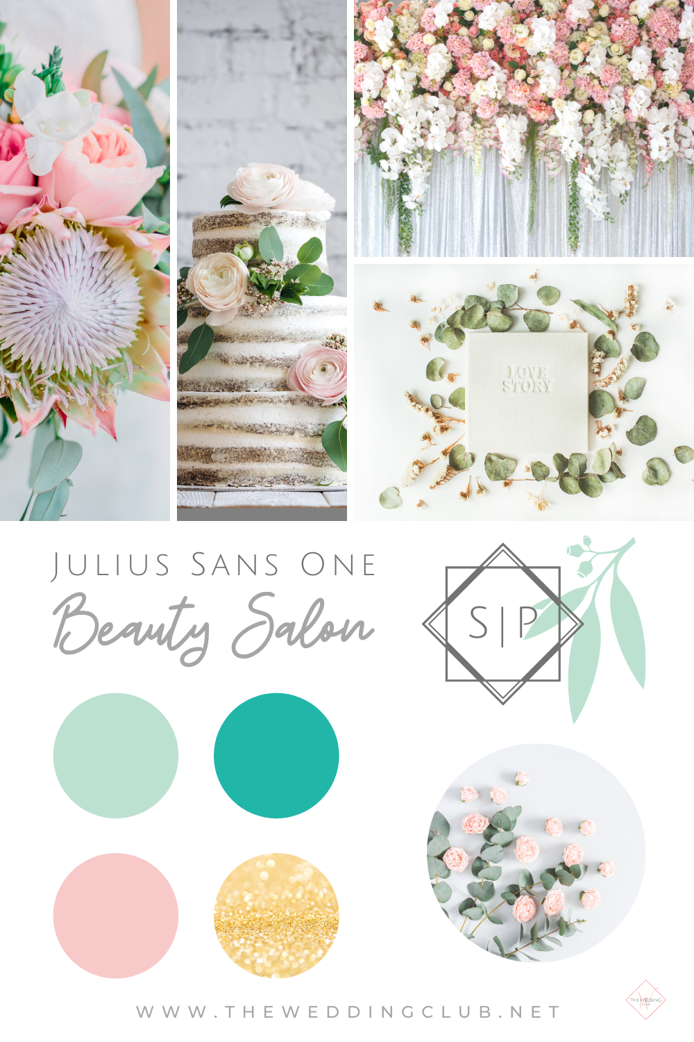 Create a mood board for your wedding style and vibe. This can easily be done with online design platforms, such as Canva.