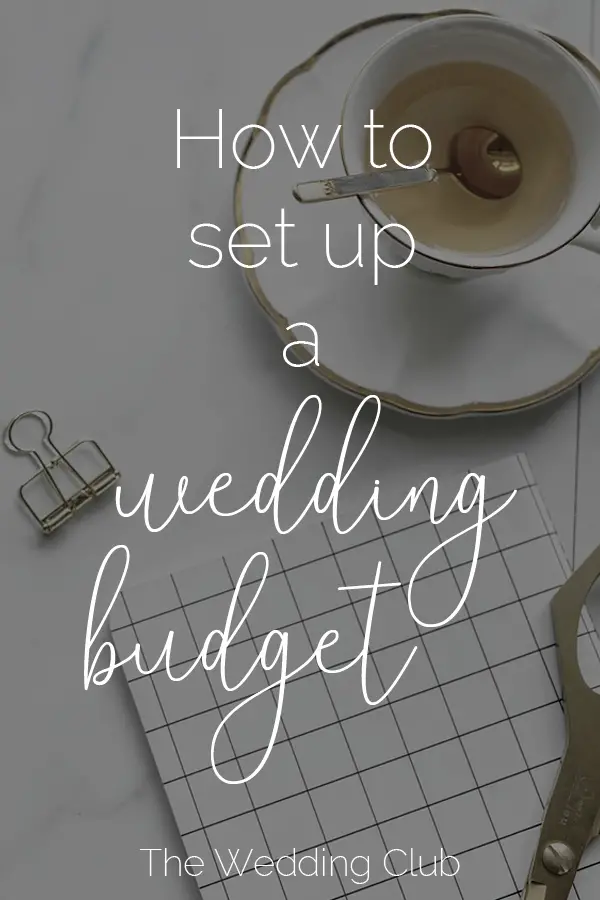 How to set up a wedding budget + free printable