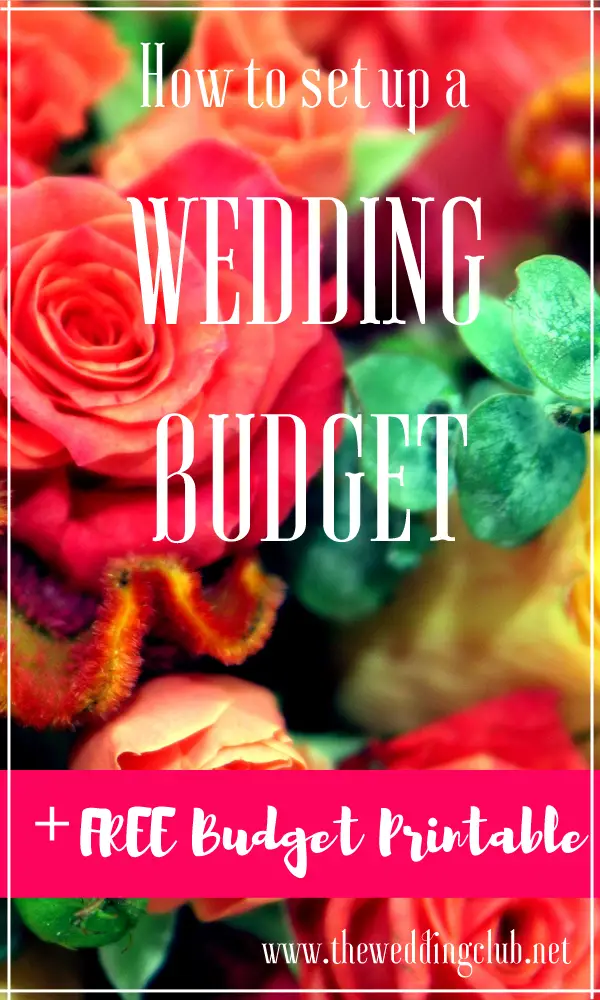 How to set up a wedding budget