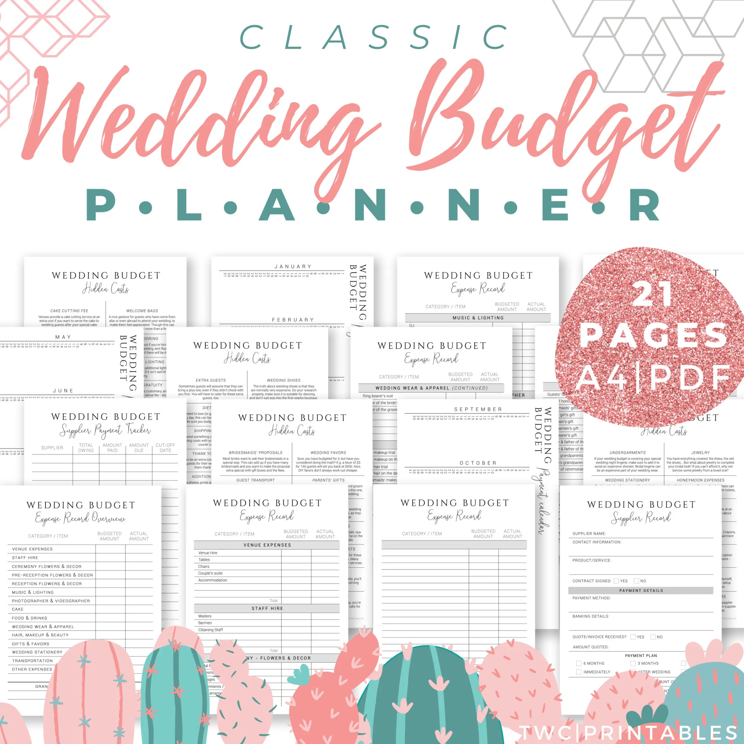printable wedding budget