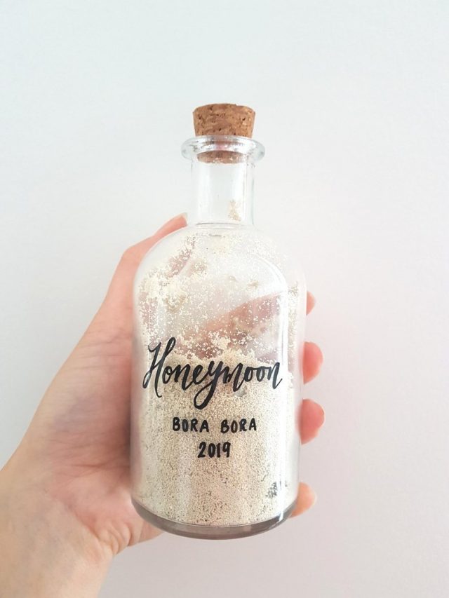 Large HONEYMOON SAND JAR by TheLetteringStudio