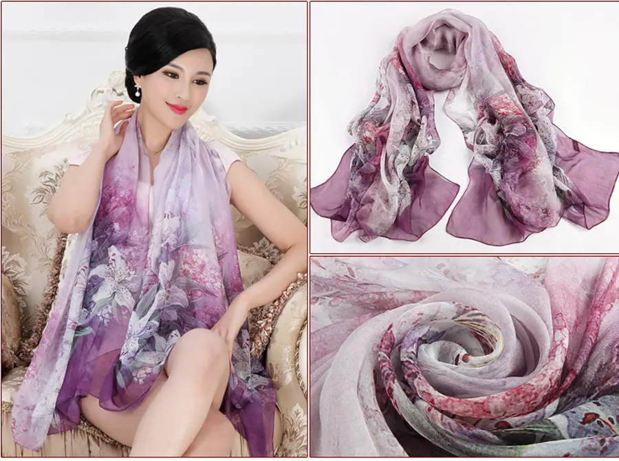 Real soft silk scarf in various colors #accessory #luxury #silk