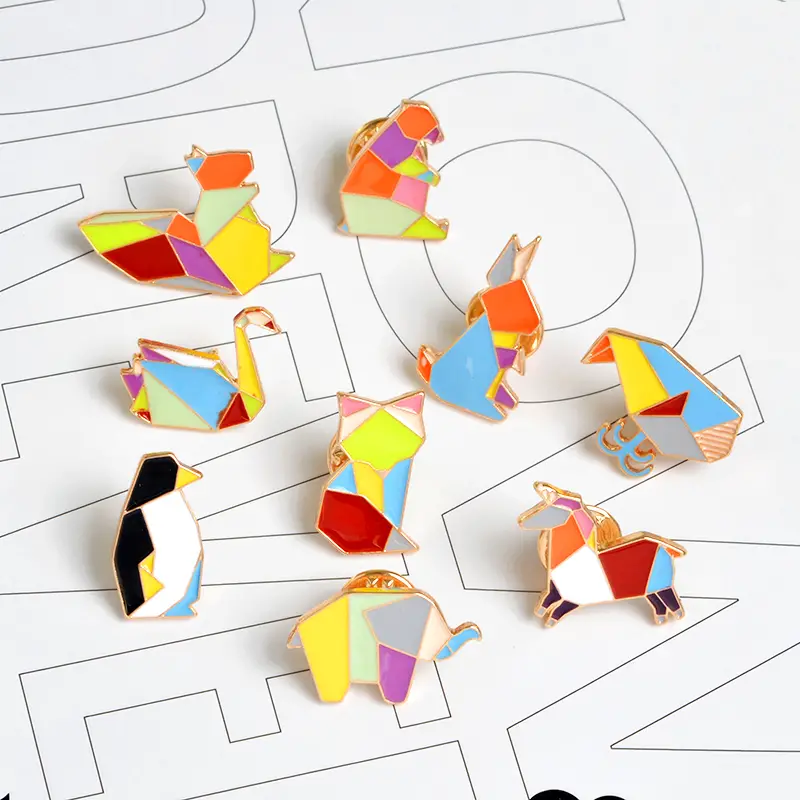 colorful origami pendants brooches #afflink