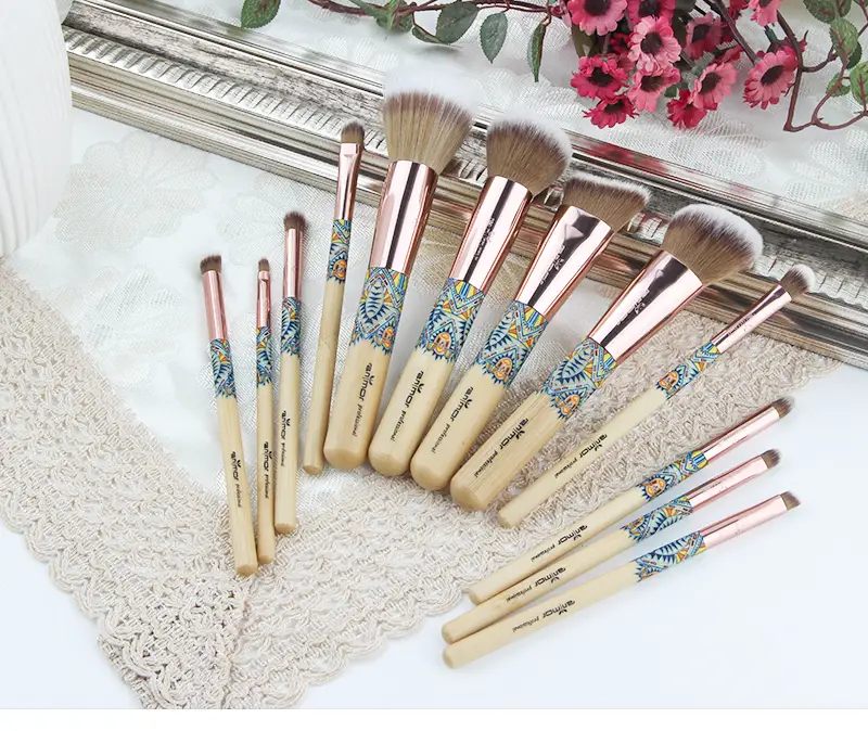 Bamboo makeup brush set #afflink