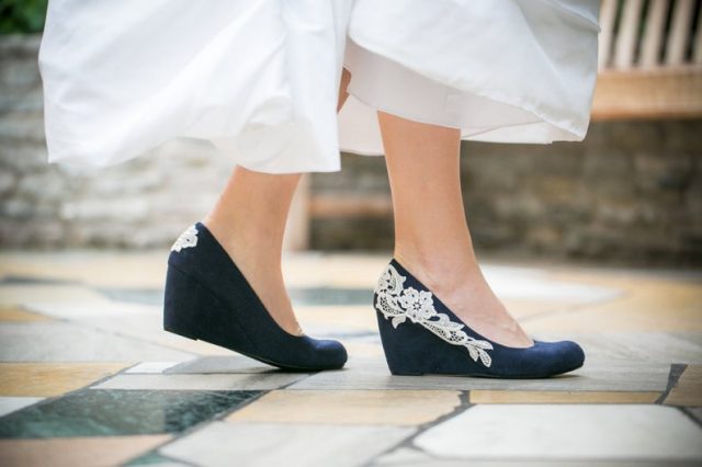 Navy Blue Wedges by walkinonair