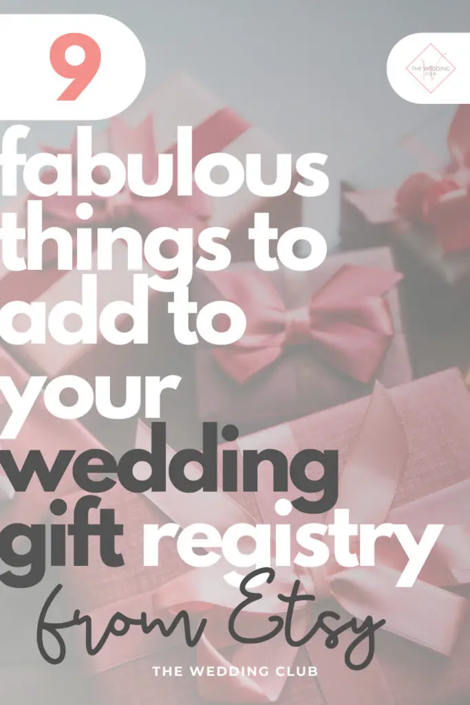 9 Fabulous things to add to your Wedding Gift Registry from Etsy