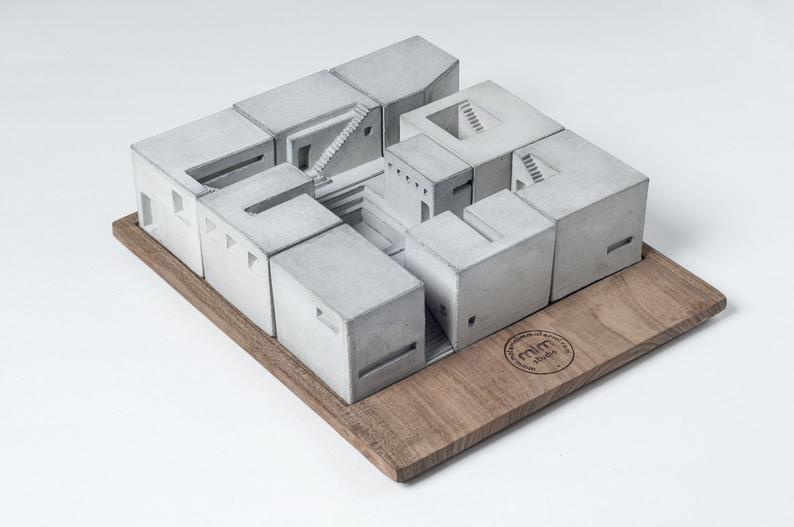 Miniature Concrete Homes (Set of Nine), maze, puzzle, special gift for creatives and designers