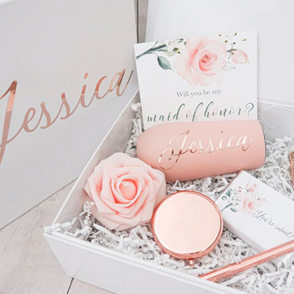 Blush Rose Will You Be My Bridesmaid Proposal Box Will You Be My Bridesmaid Gift Box Will You Be My Bridesmaid Box Maid of Honor Proposal by MissBoxie