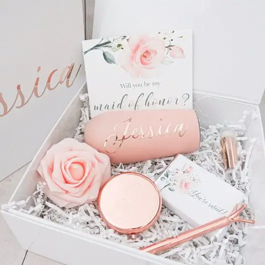 Blush Rose Will You Be My Bridesmaid Proposal Box Will You Be My Bridesmaid Gift Box Will You Be My Bridesmaid Box Maid of Honor Proposal by MissBoxie