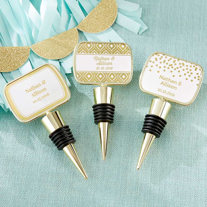 Personalized Gold Foil Gold Bottle Stopper