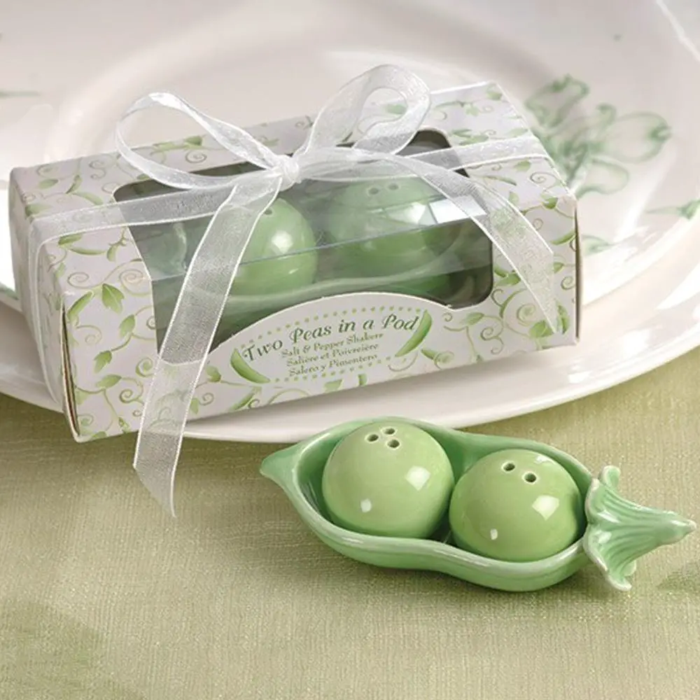 Ceramic Salt and Pepper Shakers - Two Peas in a Pod