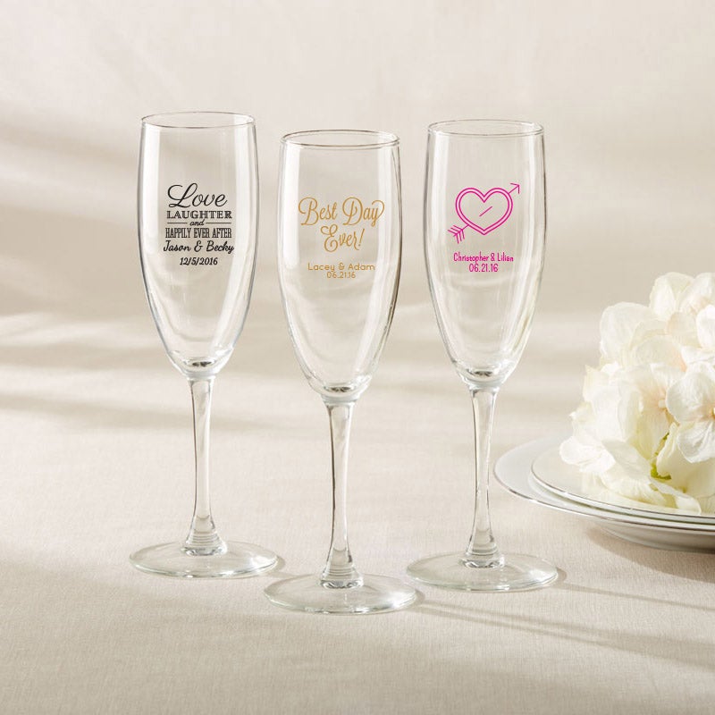 Personalized Wedding Champagne Flute