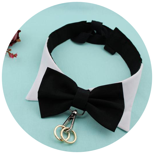 Ring Bearer Tuxedo Bow Tie Collar by DogsDownUnder | 23+ Ways to include your dog in your wedding - These dog wedding ideas are perfect for the couple who wants to include their favorite pup on their big day!