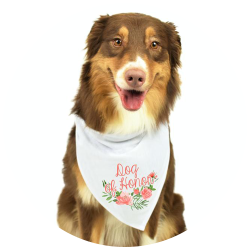 Dog of Honor Bandana by MoonwakeDesignsCo | 23+ Ways to include your dog in your wedding - These dog wedding ideas are perfect for the couple who wants to include their favorite pup on their big day!