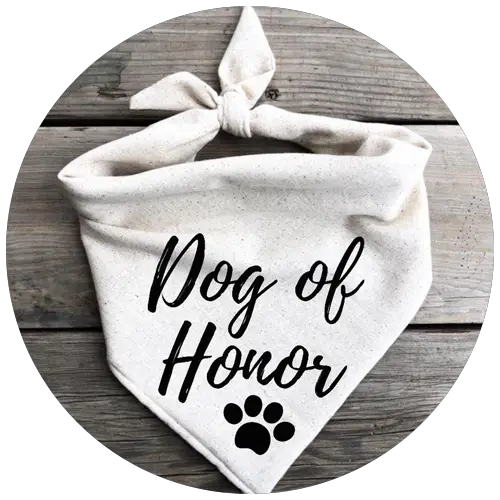 Dog Bandana by CaliforniaPaws | 23+ Ways to include your dog in your wedding - These dog wedding ideas are perfect for the couple who wants to include their favorite pup on their big day!