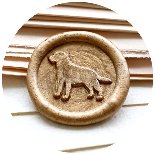 Labrador wax seal stamp by EmilyCraftSupplies | 23+ Ways to include your dog in your wedding - These dog wedding ideas are perfect for the couple who wants to include their favorite pup on their big day!