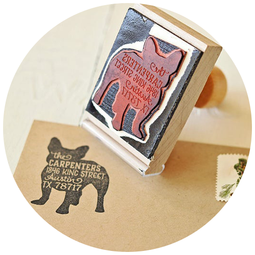 Dog Return Address Stamp by PaperPeachShop | 23+ Ways to include your dog in your wedding - These dog wedding ideas are perfect for the couple who wants to include their favorite pup on their big day!