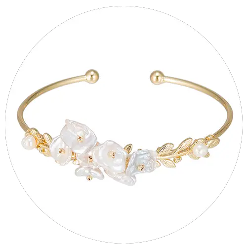 Gold & Pearl Bracelet in Teardrop CZ Crystals for Weddings & Brides –  PoetryDesigns