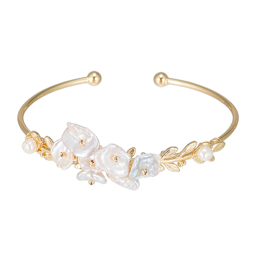 Gold & Pearl Bracelet in Teardrop CZ Crystals for Weddings & Brides –  PoetryDesigns