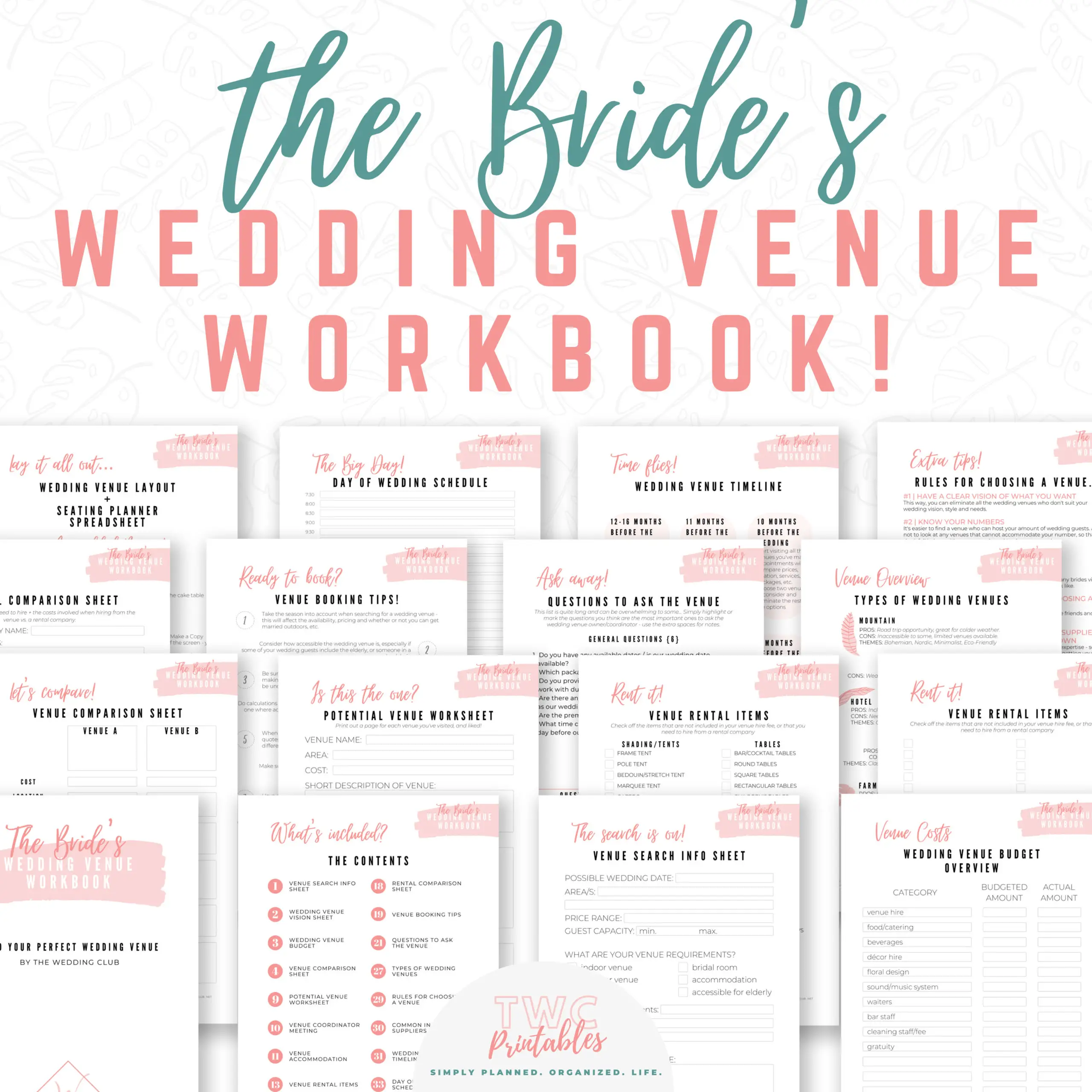 Brides Wedding Venue Workbook