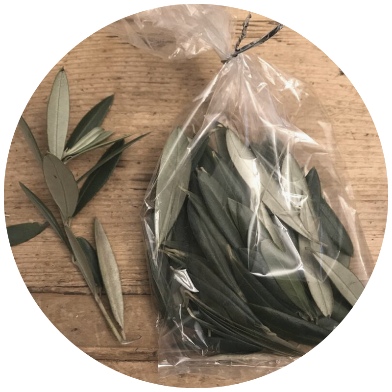 dried olive leaves confetti