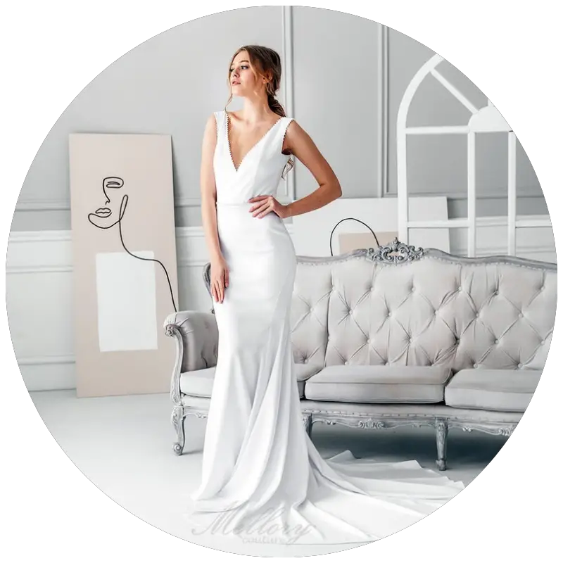 minimalist wedding theme - wedding dress