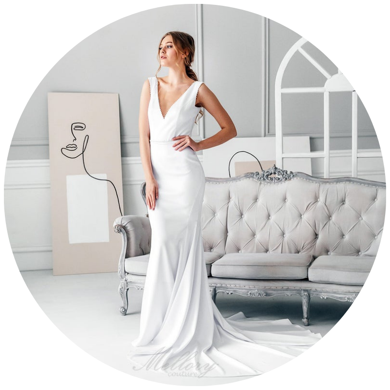 minimalist wedding theme - wedding dress