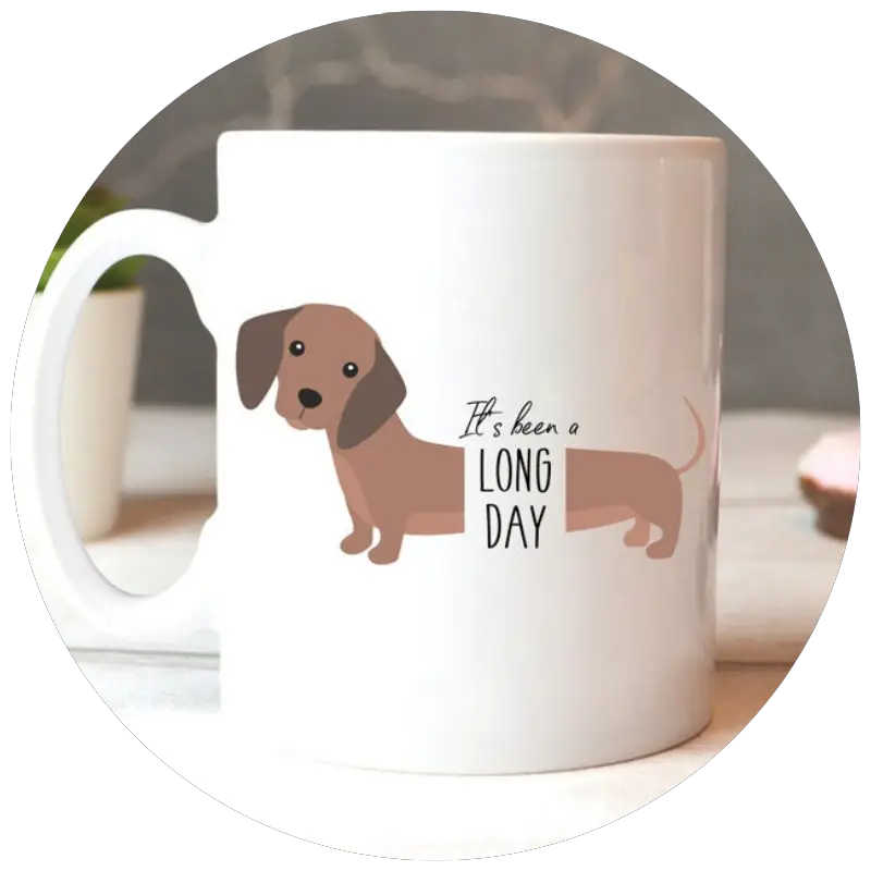 Dachshund Mug by PrettyLittlePersonal | 23+ Ways to include your dog in your wedding - These dog wedding ideas are perfect for the couple who wants to include their favorite pup on their big day!
