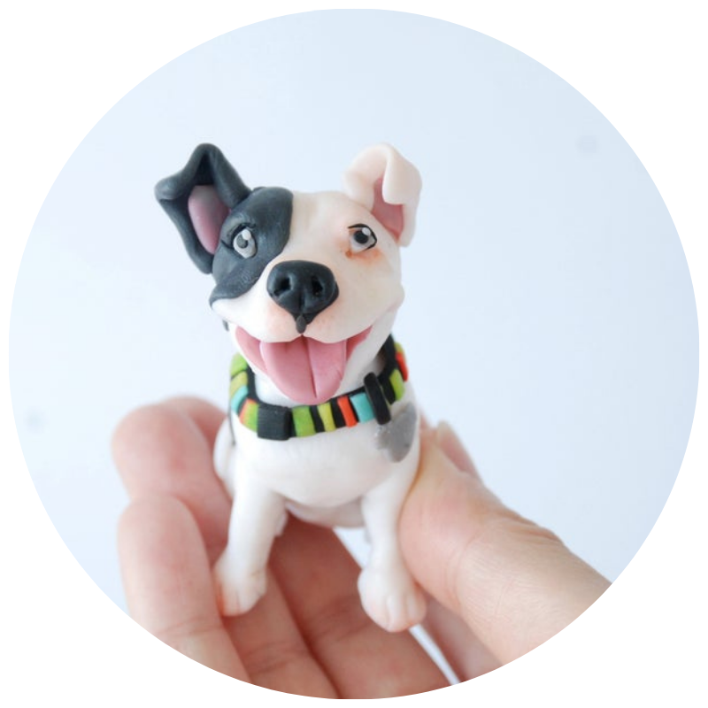 Puppy cake topper by PolymerClayPortraits | 23+ Ways to include your dog in your wedding - These dog wedding ideas are perfect for the couple who wants to include their favorite pup on their big day!