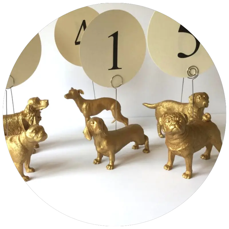 Labrador table number holder by PartyAnimalGifts | 23+ Ways to include your dog in your wedding - These dog wedding ideas are perfect for the couple who wants to include their favorite pup on their big day!
