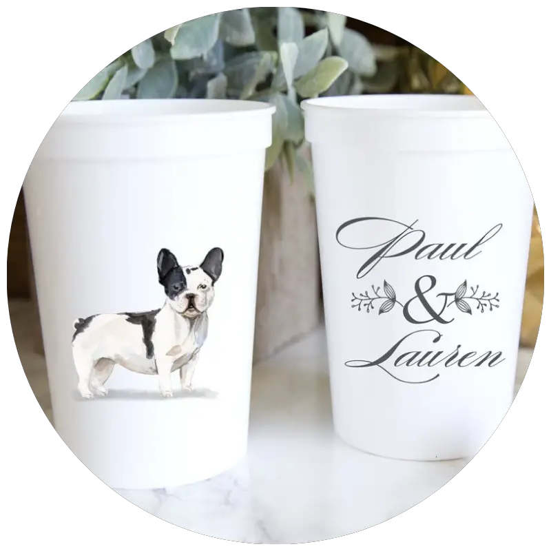 I Do Too Dog Wedding Cups by RubiandLib | 23+ Ways to include your dog in your wedding - These dog wedding ideas are perfect for the couple who wants to include their favorite pup on their big day!