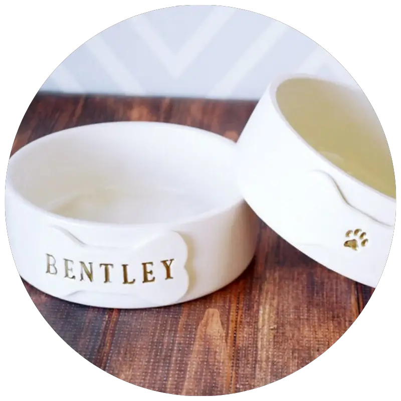 Personalized Dog Bowl by Susabellas | 23+ Ways to include your dog in your wedding - These dog wedding ideas are perfect for the couple who wants to include their favorite pup on their big day!