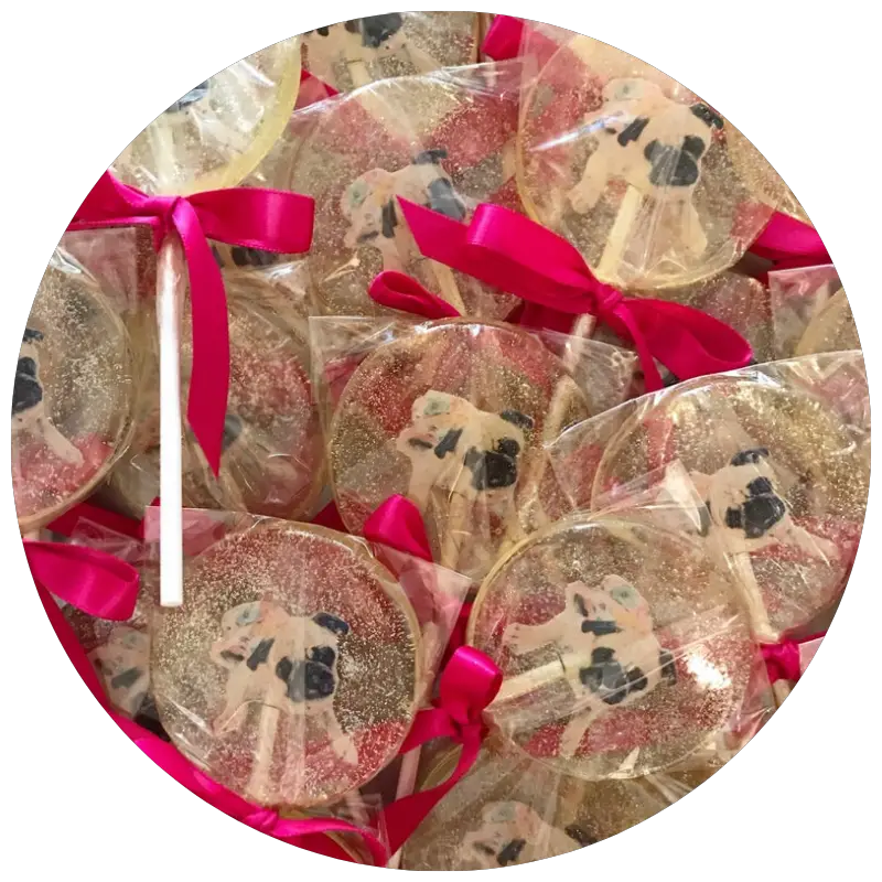 Custom Dog Edible Lollipops by asecretforest | 23+ Ways to include your dog in your wedding - These dog wedding ideas are perfect for the couple who wants to include their favorite pup on their big day!