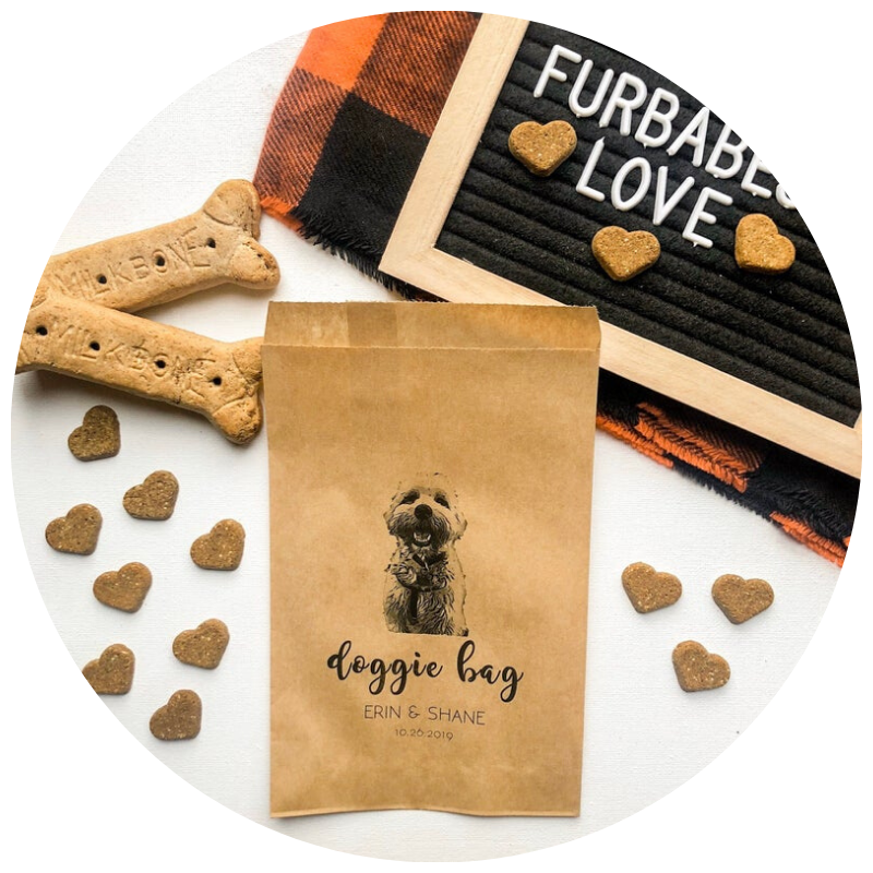 Wedding Favors Bags by thatbagladycreations | 23+ Ways to include your dog in your wedding - These dog wedding ideas are perfect for the couple who wants to include their favorite pup on their big day!