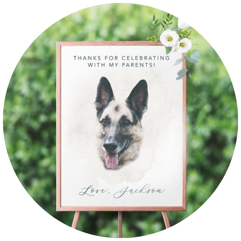 Dog Wedding Celebration Sign | 23+ Ways to include your dog in your wedding - These dog wedding ideas are perfect for the couple who wants to include their favorite pup on their big day!