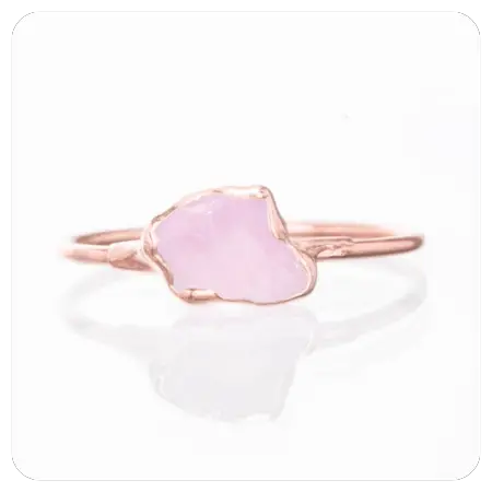 Dainty Rose Quartz Ring by Ringcrush - Simply gorgeous rose quartz wedding things - The Wedding Club