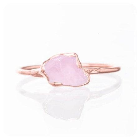 Dainty Rose Quartz Ring by Ringcrush - Simply gorgeous rose quartz wedding things - The Wedding Club