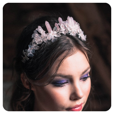 ILLIANA quartz crown by beretkah - Simply gorgeous rose quartz wedding things - The Wedding Club
