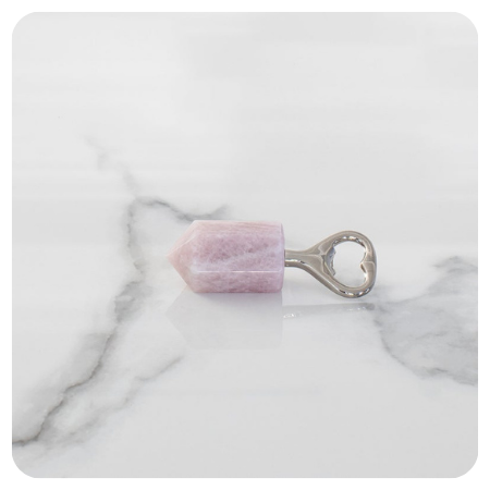 Natural Rose Quartz Bottle Opener by thedesignstalker - Simply gorgeous rose quartz wedding things - The Wedding Club
