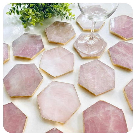 Natural Rose Quartz Coater by Luckystonecraft - Simply gorgeous rose quartz wedding things - The Wedding Club