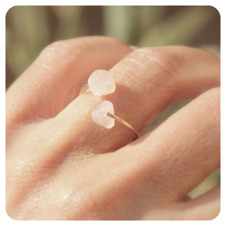 Raw Rose Quartz Ring by JulJewelry - Simply gorgeous rose quartz wedding things - The Wedding Club