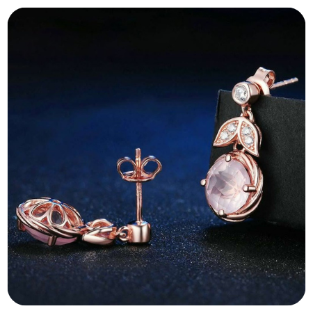 Rose Quartz Earrings by ElizeJewellery - Simply gorgeous rose quartz wedding things - The Wedding Club
