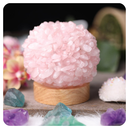 Rose Quartz Light Decor by amazingbead - Simply gorgeous rose quartz wedding things - The Wedding Club