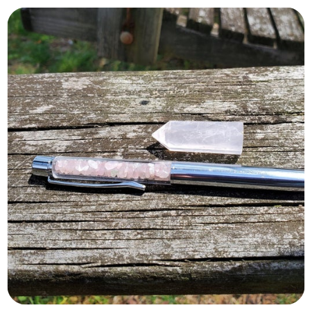 Rose Quartz Pen by HiddenMysticGem - Simply gorgeous rose quartz wedding things - The Wedding Club