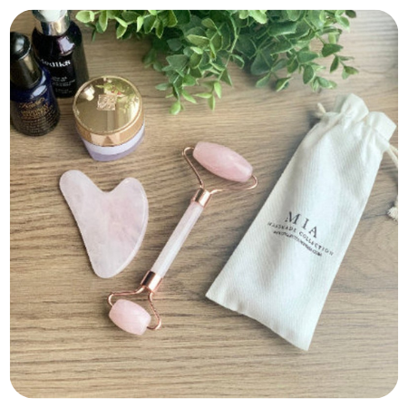 Rose Quartz Gua Sha Facial Massage Tool MiaHandmadeJewels - Simply gorgeous rose quartz wedding things - The Wedding Club