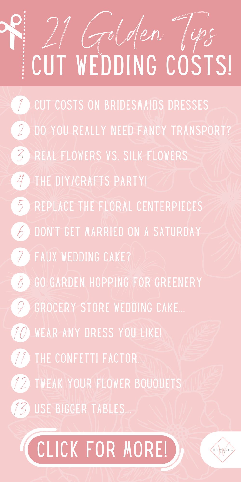 21 Golden Tips for cutting wedding costs-infographic