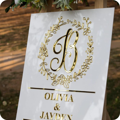 Acrylic Last Name Wedding Sign by ArtofAffairs on Etsy