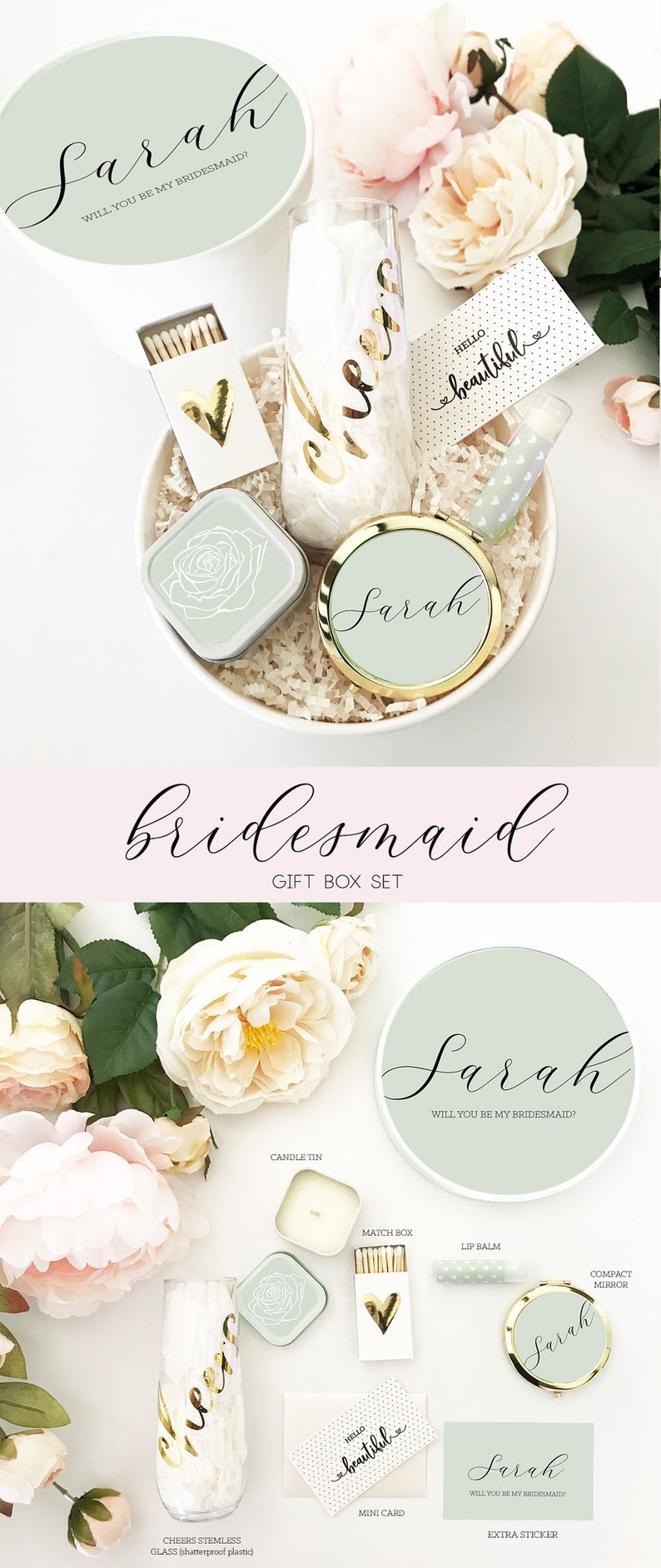 Mint Bridesmaid Proposal Gift Box