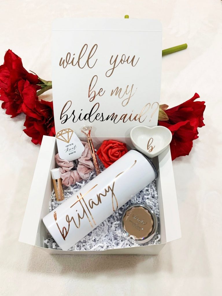 Bridesmaid gift box by FadedGardenias on Etsy